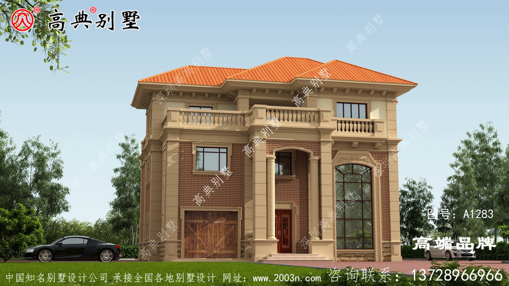 簡歐式風(fēng)格外觀錯落有致，多采光窗更加大氣