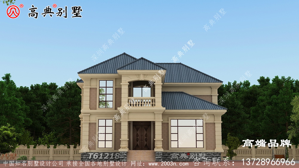 大氣歐式二層自建房屋住宅
