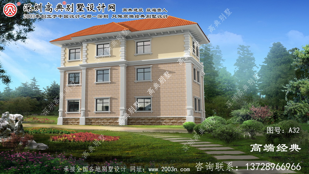 歐式風(fēng)格三層復(fù)式別墅住宅設(shè)計(jì)圖