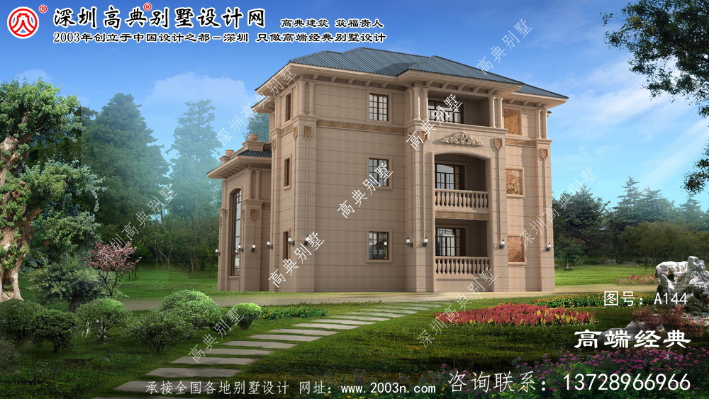 邗江區高貴典雅的意大利風格三層石材別墅