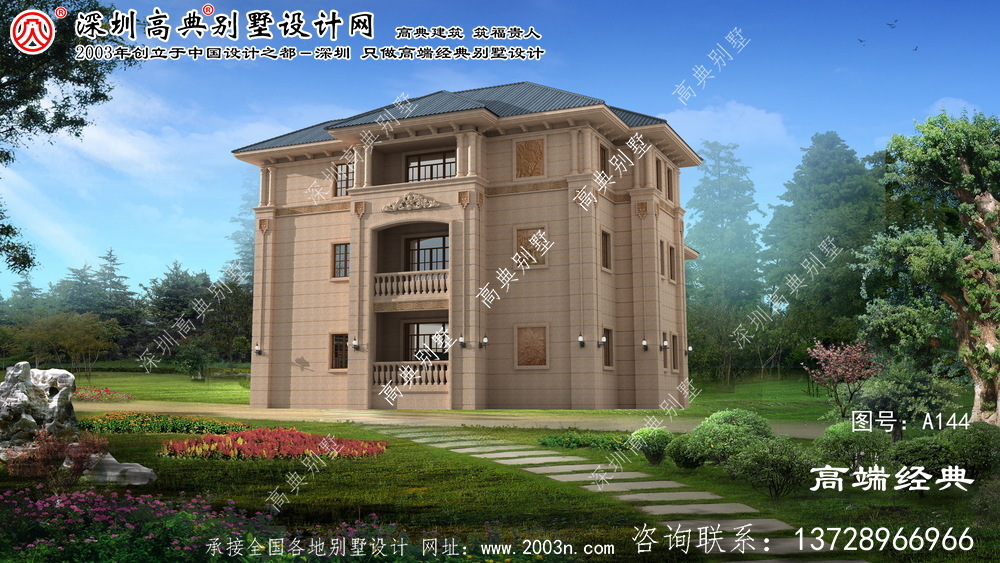 邗江區高貴典雅的意大利風格三層石材別墅