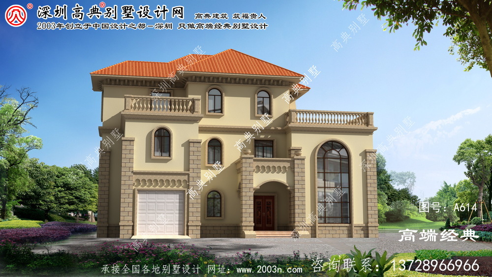 濉溪縣歐式風格三層復式別墅設計大全