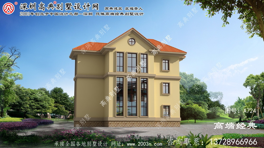 吳興區農村別墅設計圖紙三層