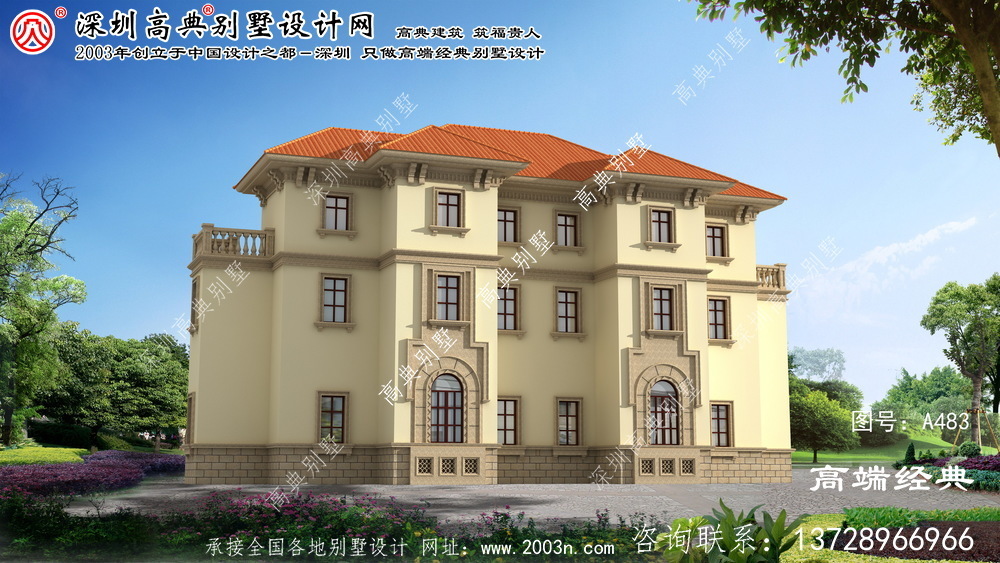 烏伊嶺區雙拼別墅三層設計圖