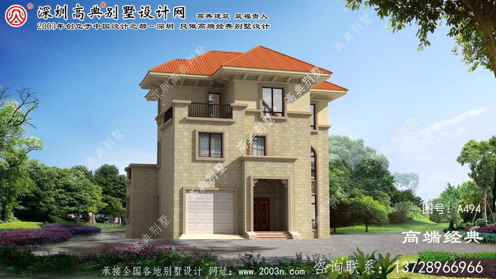 上甘嶺區農村建房三層設計圖紙