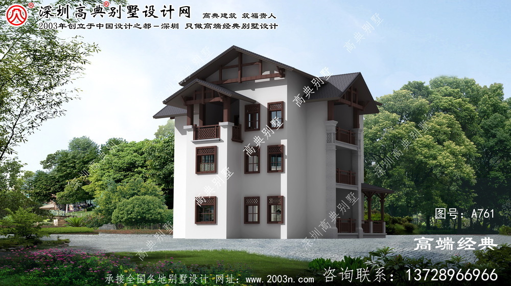 沁陽市農村別墅三層設計圖