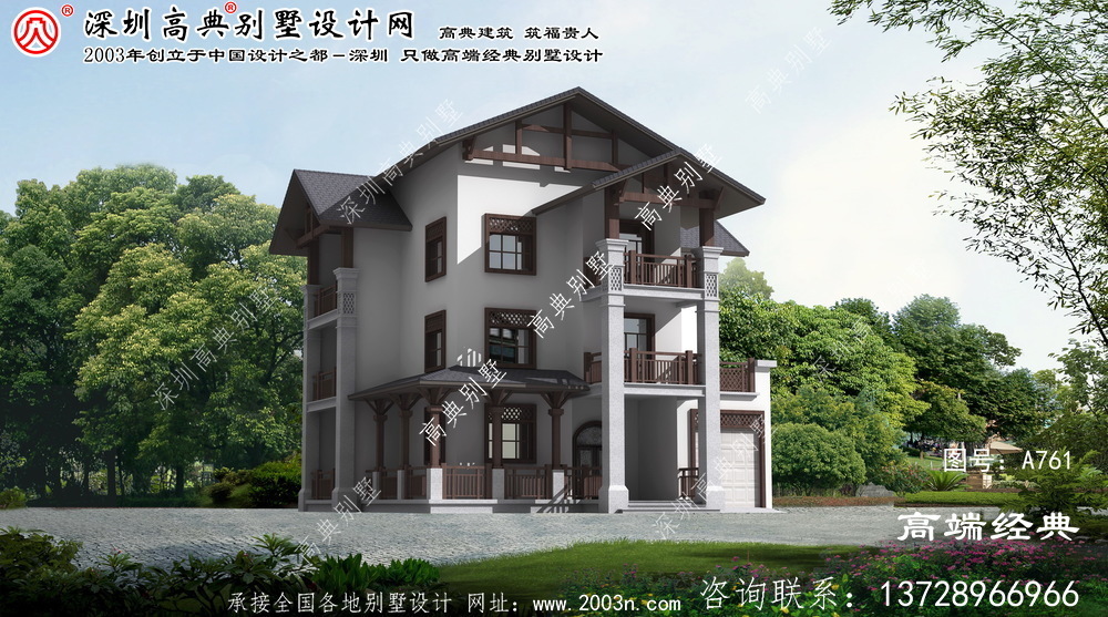 沁陽市農村別墅三層設計圖