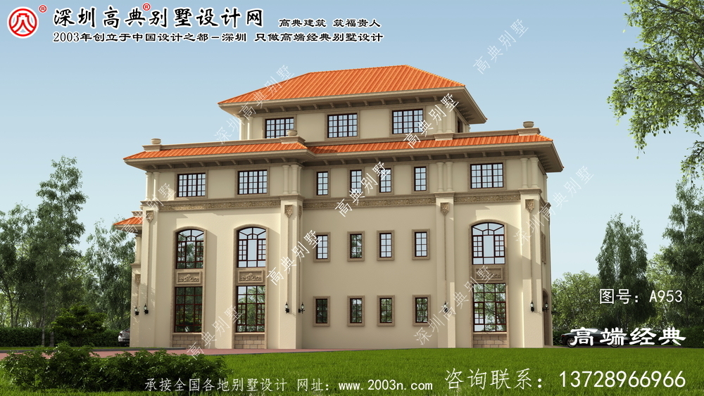 洪山區(qū)四層別墅設(shè)計(jì)圖