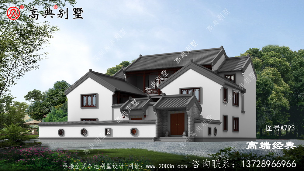 中式二層別墅設計圖