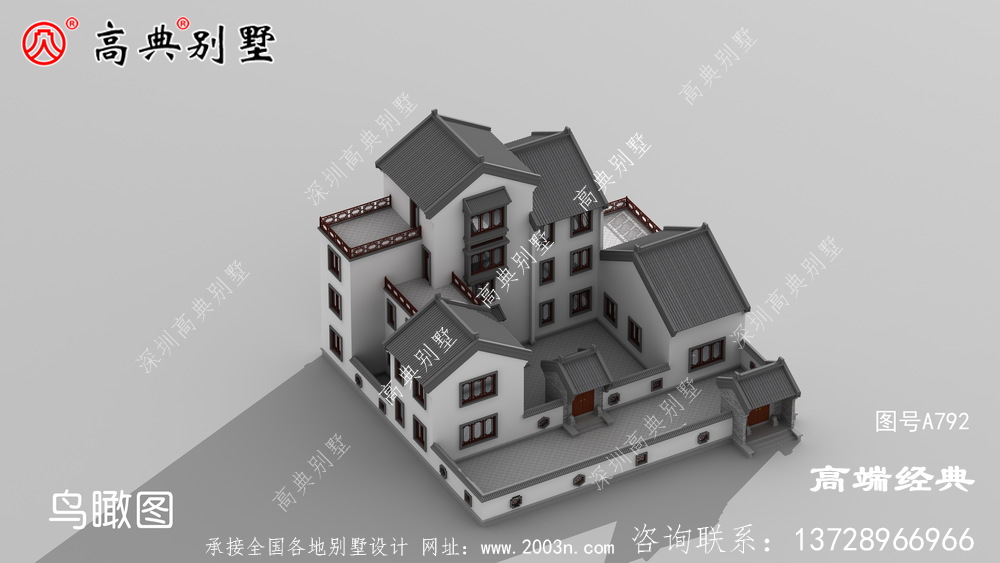 中式庭院三層別墅設(shè)計(jì)圖