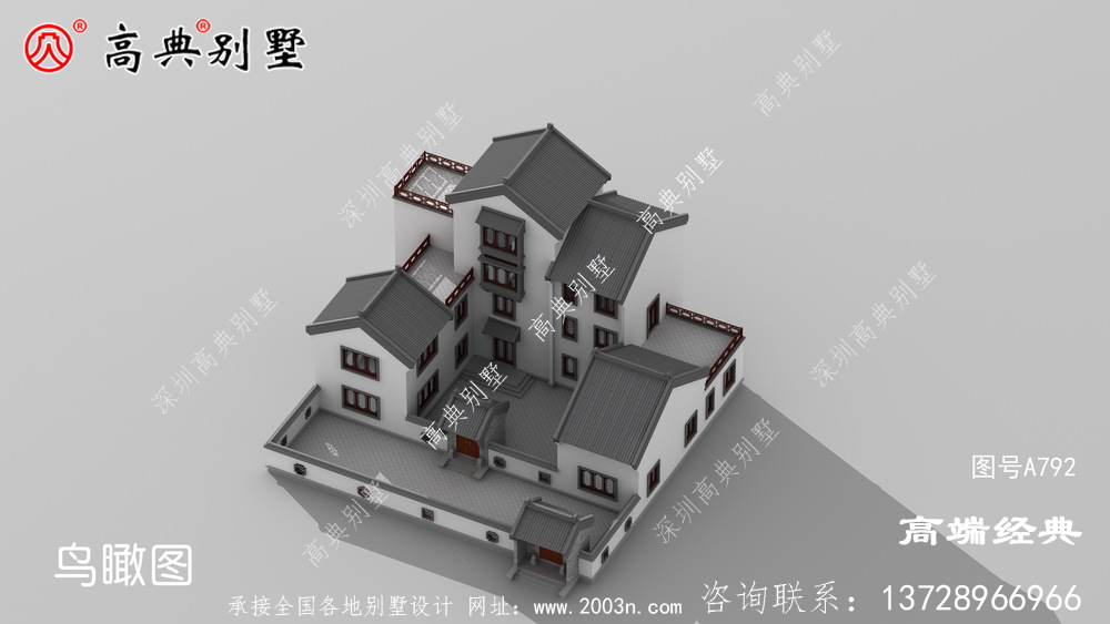 中式庭院三層別墅設(shè)計(jì)圖 中式庭院三層別墅設(shè)計(jì)圖