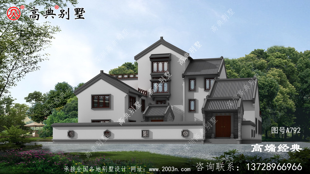中式庭院三層別墅設(shè)計(jì)圖