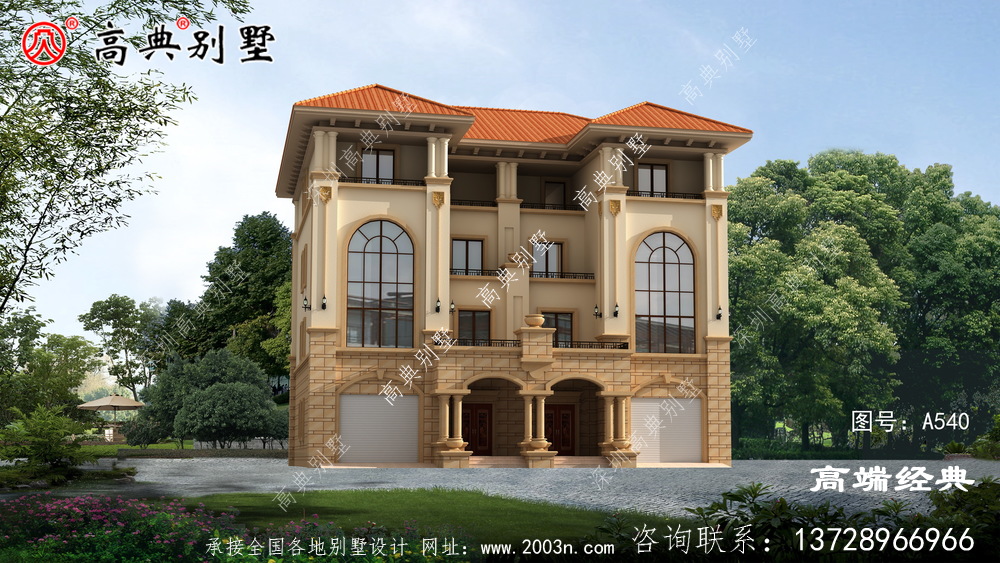 農村雙拼別墅外形如今設計的好看呢?