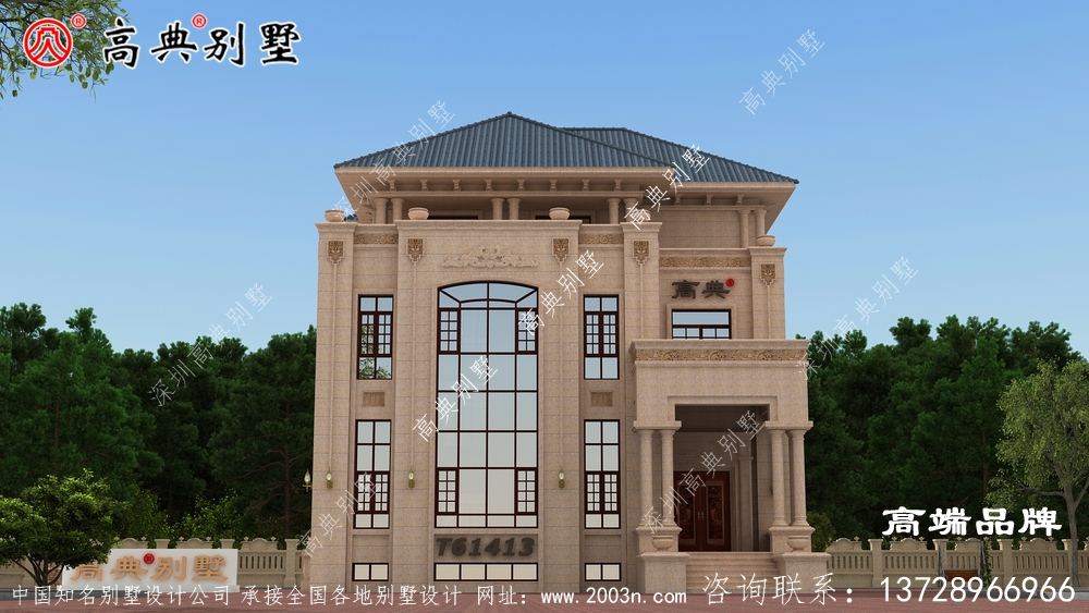 歐式石材設計瞬間提升了別墅整體的品位 。