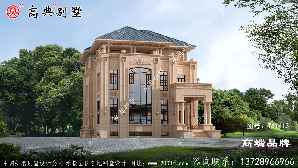 歐式石材設計瞬間提升了別墅整體的品位 。