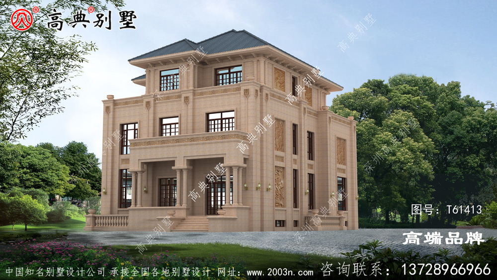 歐式石材設計瞬間提升了別墅整體的品位 。