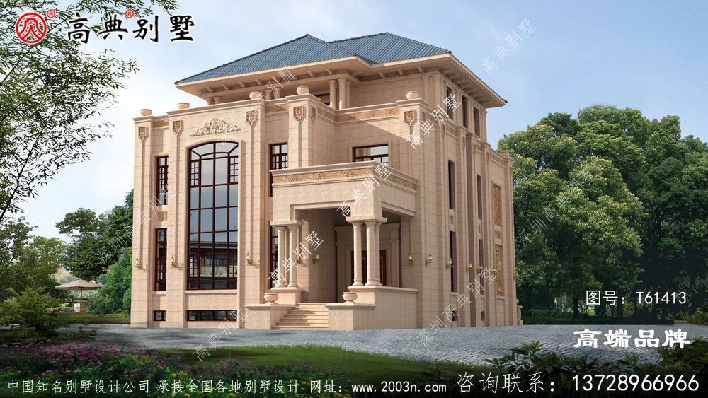 歐式石材設計瞬間提升了別墅整體的品位 。