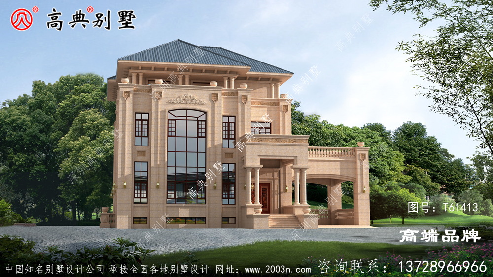 歐式石材設計瞬間提升了別墅整體的品位 。