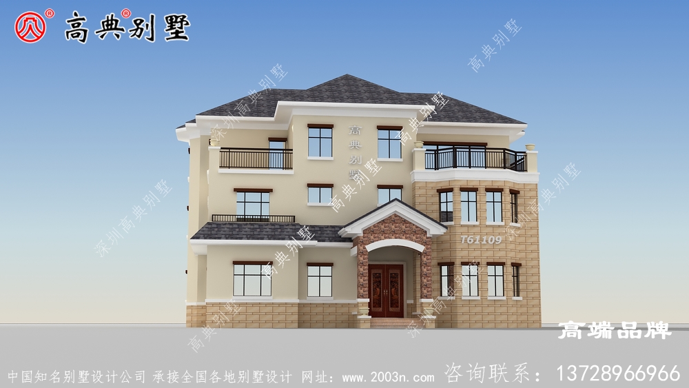 農(nóng)村歐式別墅外觀效果圖內(nèi)部布局非常合理,實(shí)用