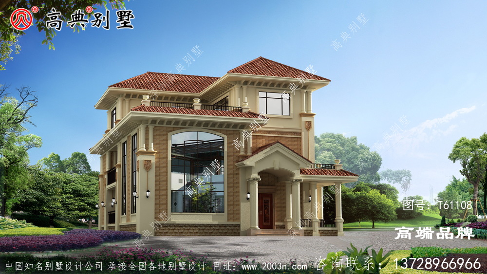 三層別墅外觀效果圖大全適合農村住宅建設