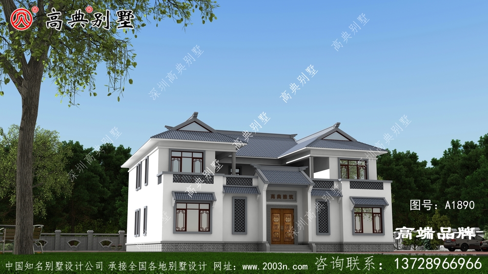 占地297平米自建房設計圖滿足大家庭的居住空間