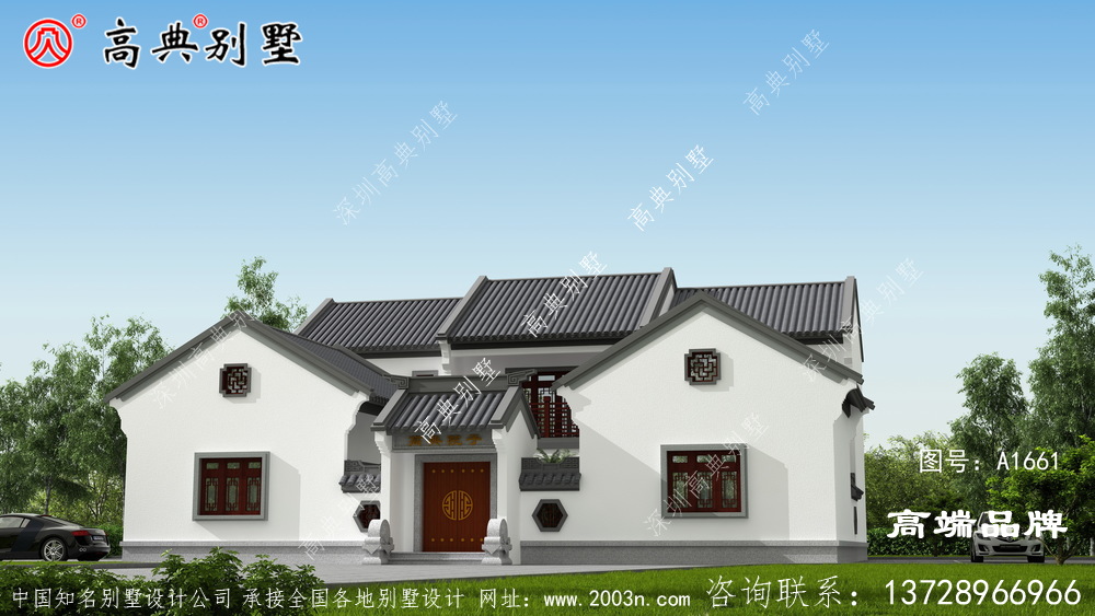 兩層別墅圖簡約整潔,建造工藝簡單