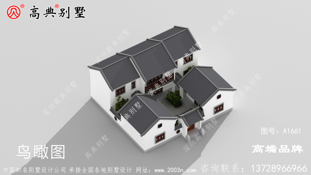 兩層別墅圖簡約整潔,建造工藝簡單
