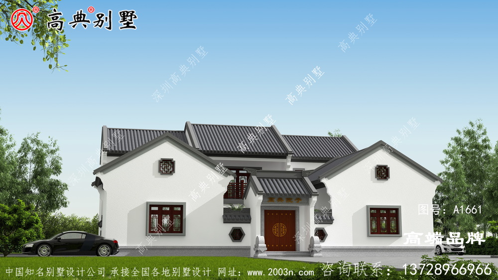 兩層別墅圖簡約整潔,建造工藝簡單
