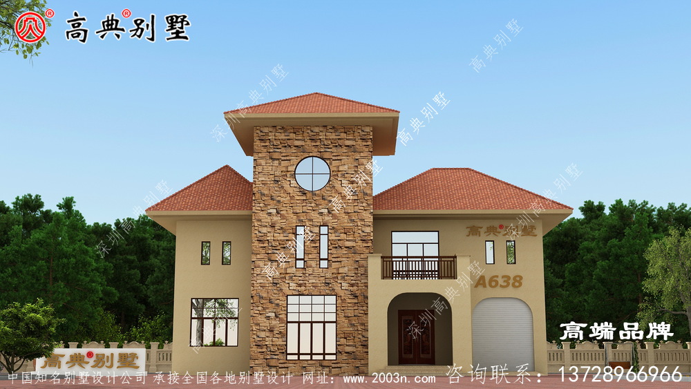 農村三層戶型圖色彩明亮,清新典雅 農村三層戶型圖色彩明亮,清新典雅