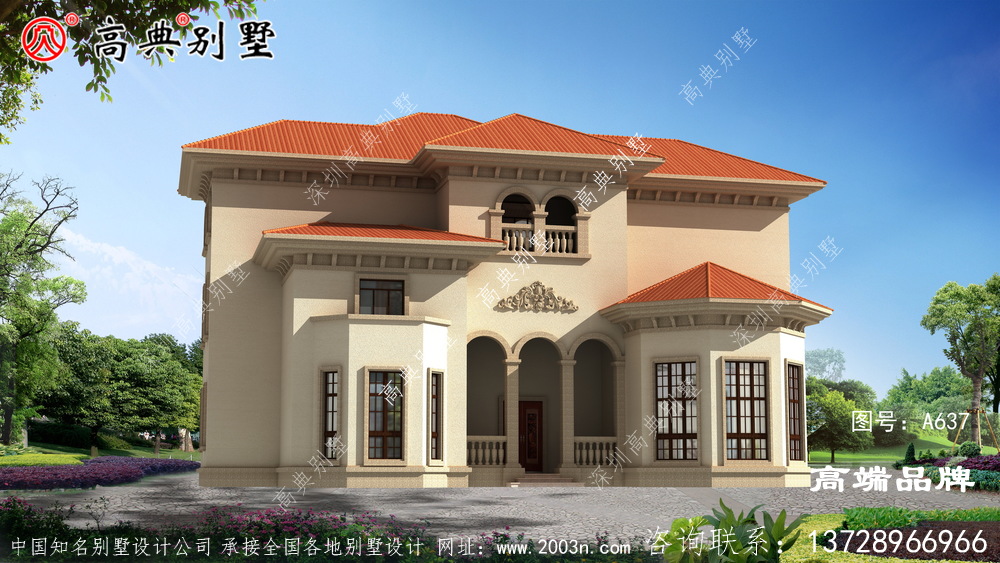 農村自建房別墅設計圖大門超級氣派。