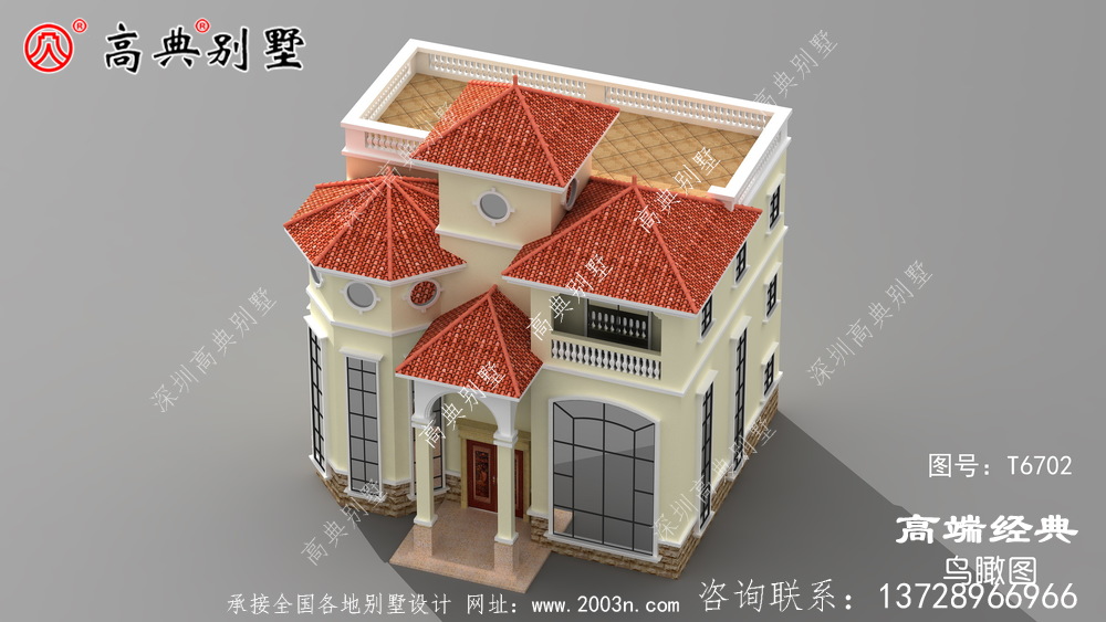 帶小亭子的四層歐式小洋樓戶型圖龍海市