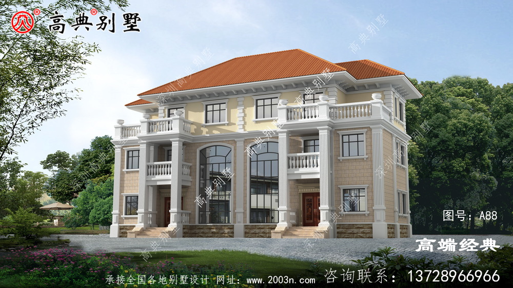凹凸有致,又能顯現(xiàn)出別墅的整體統(tǒng)一性