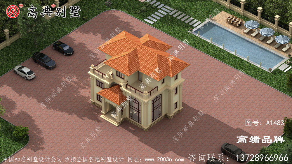 整體來說這款別墅相對比較規整。適合南北方修建。
