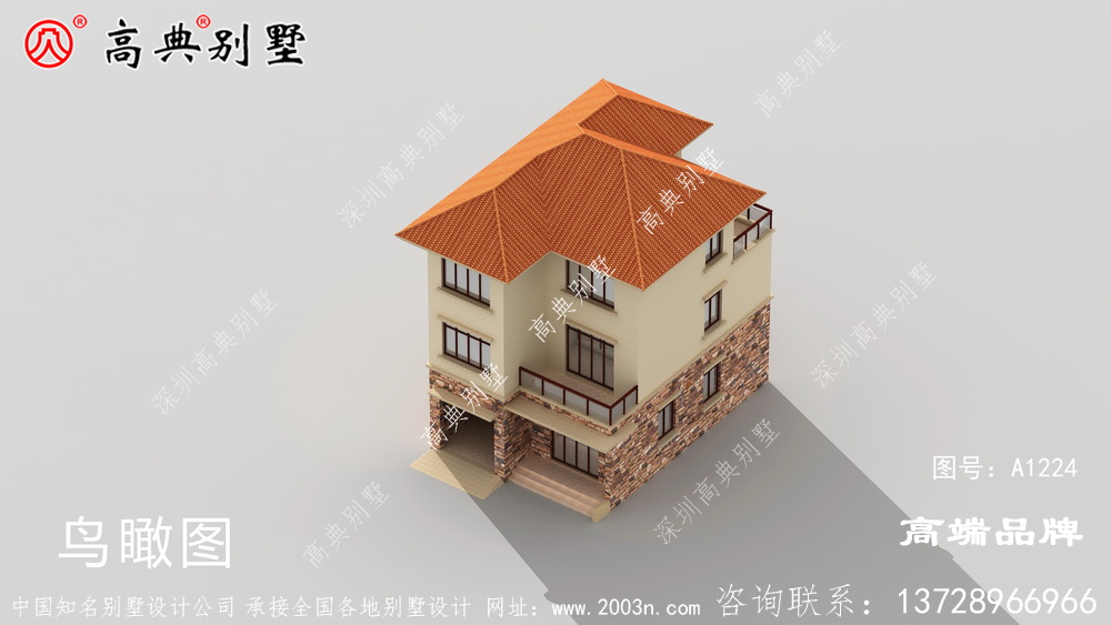 錯落有致的造型設計,奠定了這棟別墅在村里面特殊的地位。