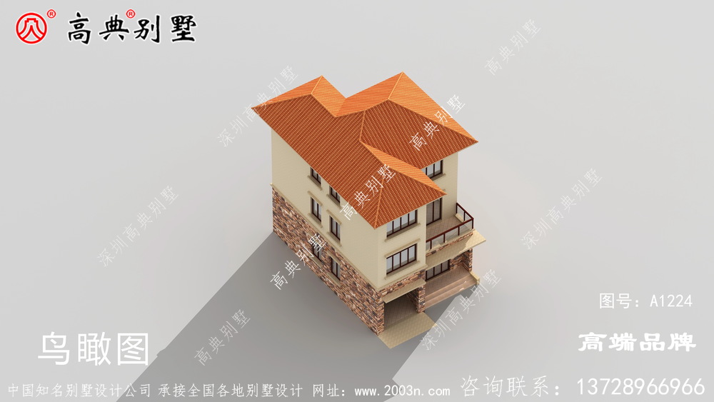 錯落有致的造型設計,奠定了這棟別墅在村里面特殊的地位。