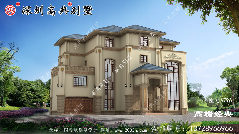 帶車庫的四層別墅設(shè)計(jì)圖，在農(nóng)村建房戶型中，建的最多的還是經(jīng)濟(jì)實(shí)用的