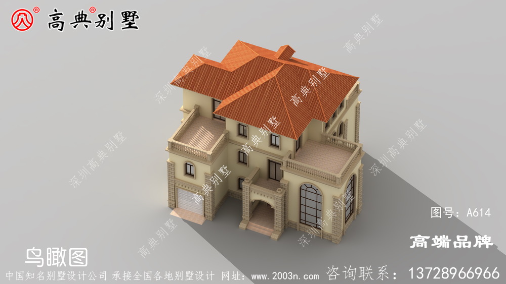 農(nóng)村建房最流行別墅的簡(jiǎn)歐大戶(hù)型復(fù)式別墅外觀圖