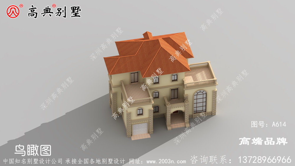 農(nóng)村建房最流行別墅的簡(jiǎn)歐大戶(hù)型復(fù)式別墅外觀圖