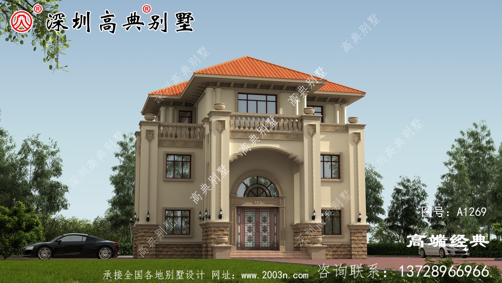 經(jīng)典耐看的三層歐式別墅設計圖，寬敞大氣