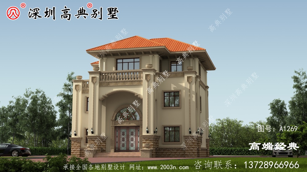 經(jīng)典耐看的三層歐式別墅設計圖，寬敞大氣