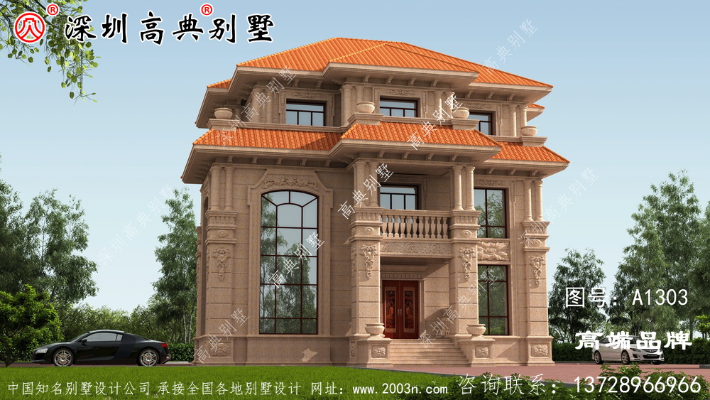歐式別墅，精品三層設計圖戶型，建好后的效果不錯