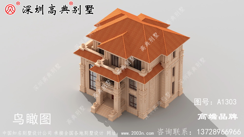 歐式別墅，精品三層設計圖戶型，建好后的效果不錯