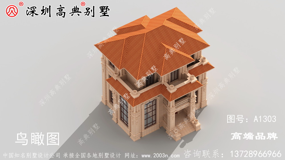 歐式別墅，精品三層設計圖戶型，建好后的效果不錯