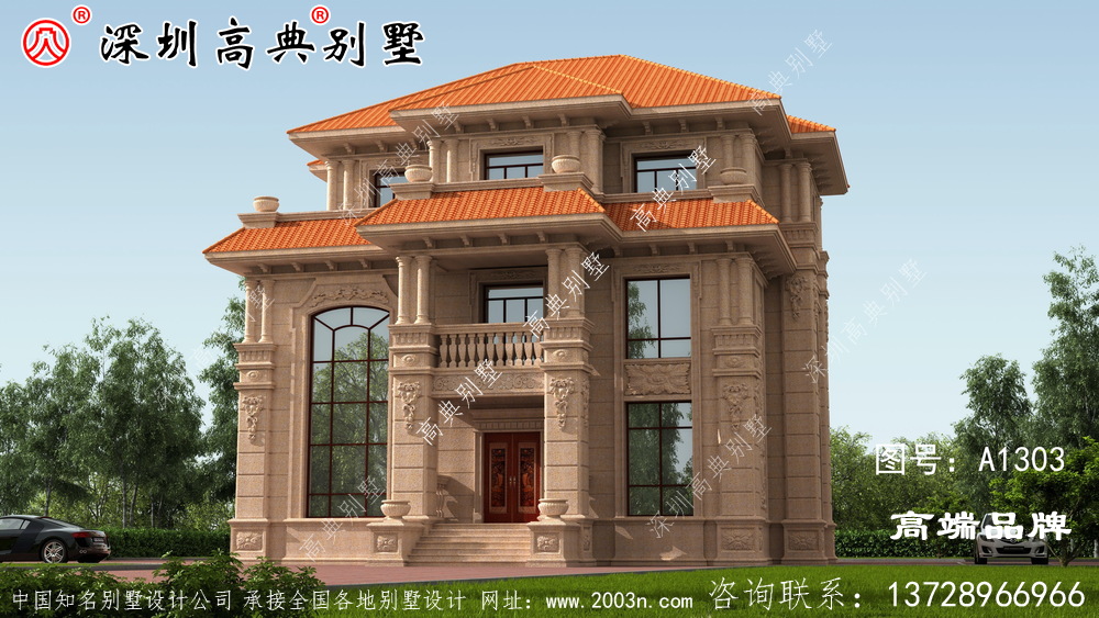 歐式別墅，精品三層設計圖戶型，建好后的效果不錯