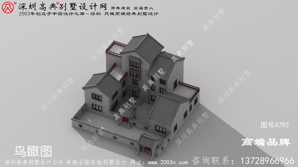 農村四合院別墅設計圖，建房戶型千千萬，唯有四合院最合適
