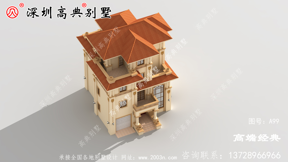鄉村四層別墅建房設計圖,美觀大方包您滿意,建好引人注目。