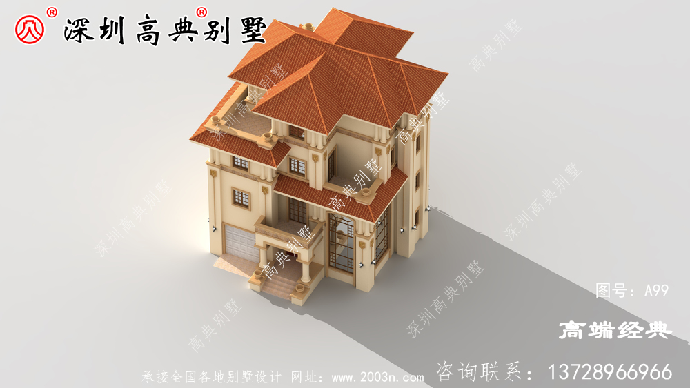 鄉村四層別墅建房設計圖,美觀大方包您滿意,建好引人注目。