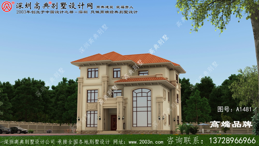 45萬三層簡歐農村民宅戶型圖，農村建這個戶型的很多