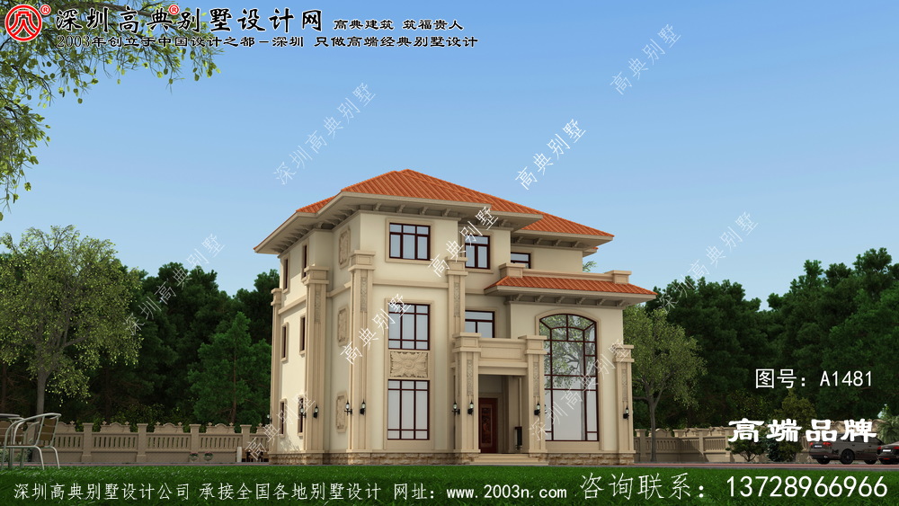 45萬三層簡歐農村民宅戶型圖，農村建這個戶型的很多