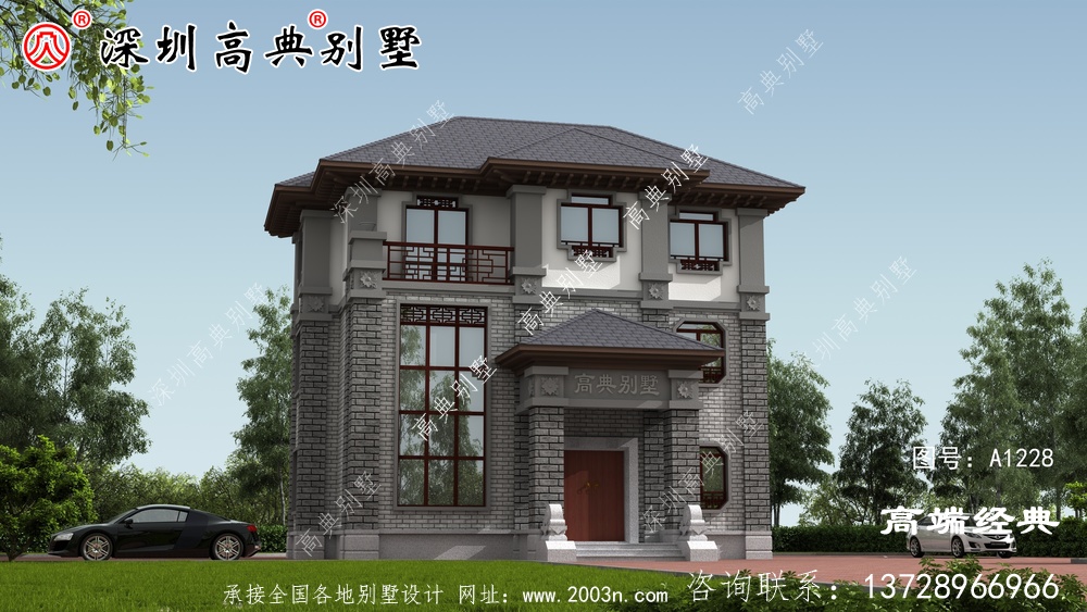 農(nóng)村三層半自營(yíng)住宅外觀圖爆發(fā)朋友圈,經(jīng)濟(jì)實(shí)用。